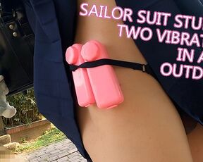 HA45The sailor suit stuffed two vibrators in anal, the remote control was stuffed in her thigh socks