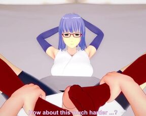 Ayame Sarutobi from Gintama Gives You A Footjob Hentai POV