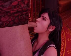 Tifa blowjob - Final Fantasy 7 Remake (Auxtasy)