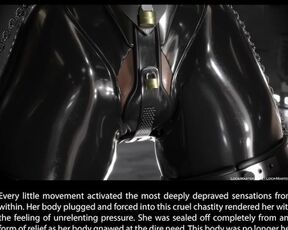 Luna Plugged and Locked in a Chastity Belt!