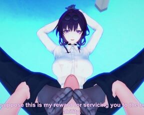 Kafka from Honkai Star Rail Gives You A Footjob Hentai POV