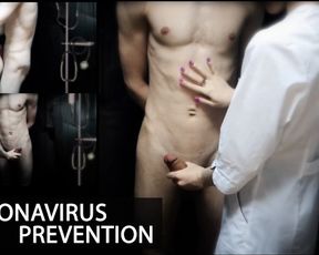 Coronavirus Prevention - Nurse Rubs a Cock