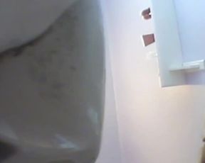 Ultra Hairy Pussy before Shower-Spy Cam Clip