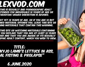 Hotkinkyjo lamb's lettuce in ass, anal fisting & prolapse