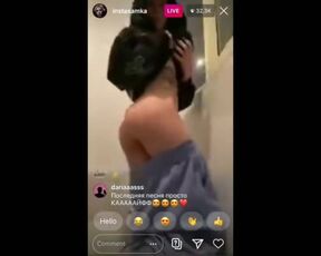 INSTASAMKA SHOW HER PUSSY AND ASS IN INSTAGRAM LIVE