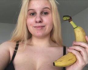 ANAL BANANA!!!  NO CUCUMBER! ITS A BANANA FOR MY ASS! :)