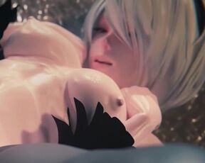 PMV Nier Automata 2B Anal Creampie