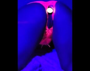 Black Light Butt Plug Strip Tease