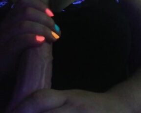 Chubby Teen Blacklight Blowjob