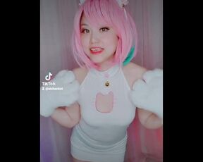 Cat Girl Pink Hair MMD Dance Cosplay Tokyo Arigatou