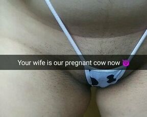 Faithfull wife turned in slutty pregnant cow with big boobs!