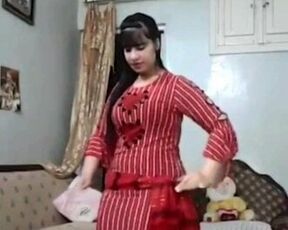 Sexy Egyptian doing a sexy dance at home