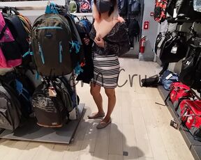 Risky Public Flashing Boobs I Show my Boobs to a guy working in SM Department Store Real Stranger