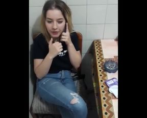 She Sucks her while she Talks to her Boyfriend on the Phone.