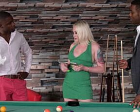 Blonde Slut Lola Taylor DP’d by BBCs on the Pool Table GP2568