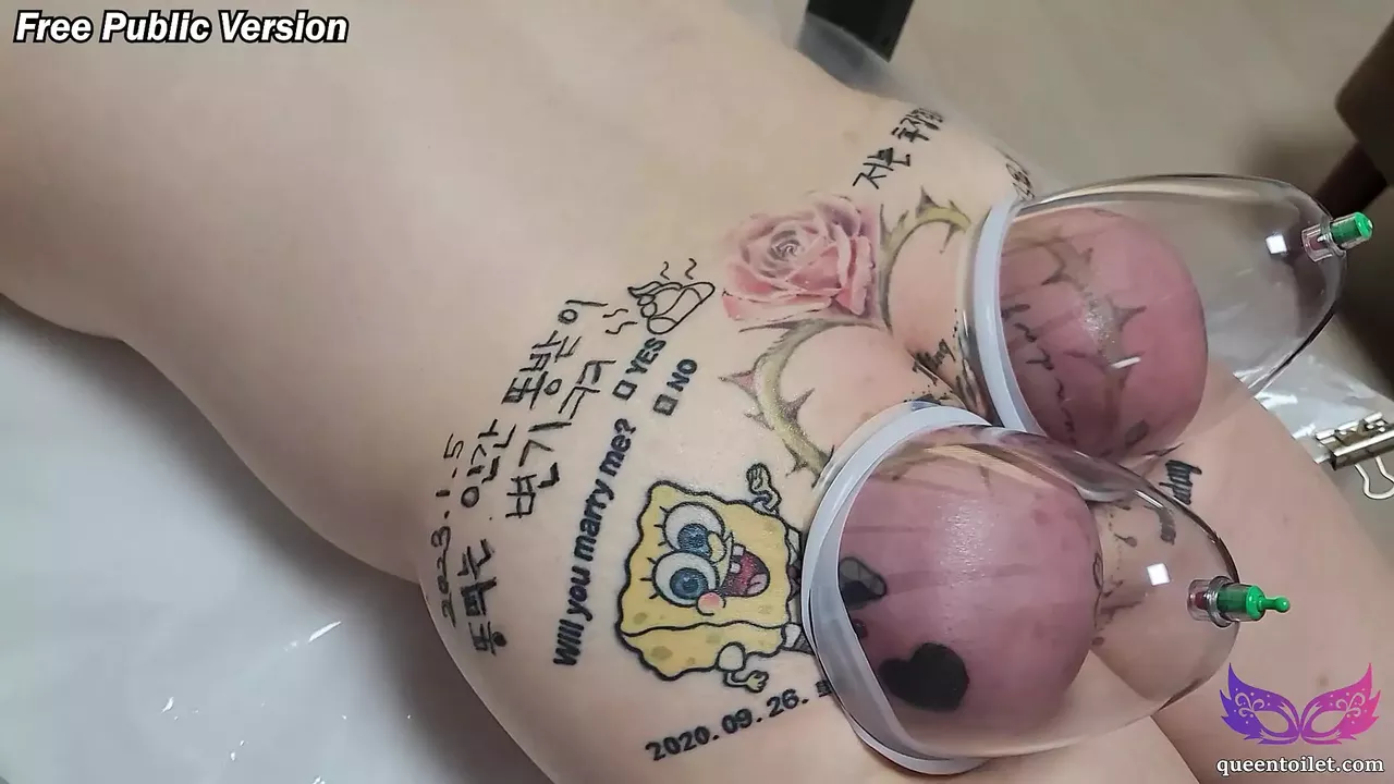 Pumping tattoo slave ass, korean femdom 002 - AnalSee