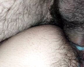 He fucks my ass hard in doggystyle and fills it with cum! Anal Creampie - Hairy Pussy - POV - Amateur couple