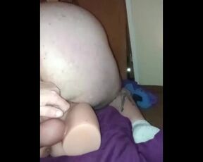 Bi hubby take sex doll for a ride